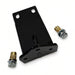 Gloss black oil relocation bracket for 1961-1969 Lincoln Continental with two 3/8 inch rivnuts, bolts and washers